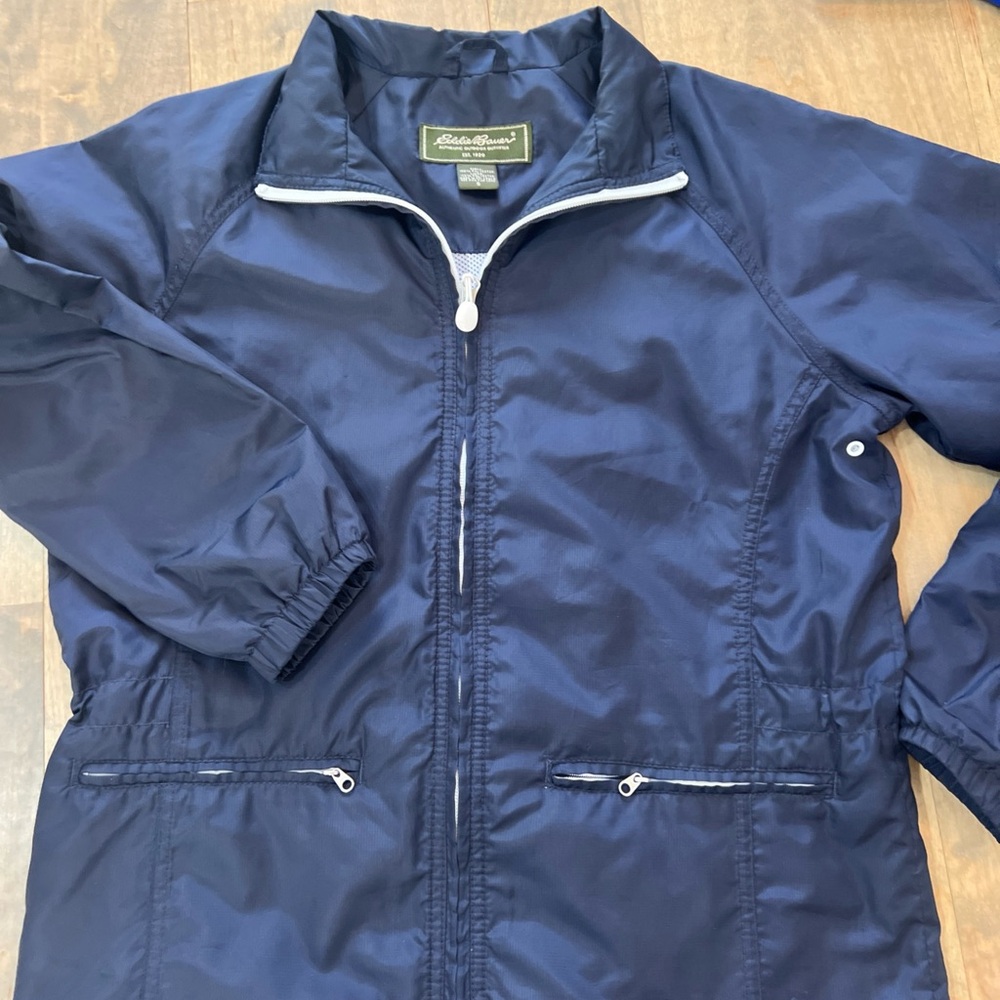 Women’s Vintage Eddie Bauer Navy Blue Windbreaker Jacket